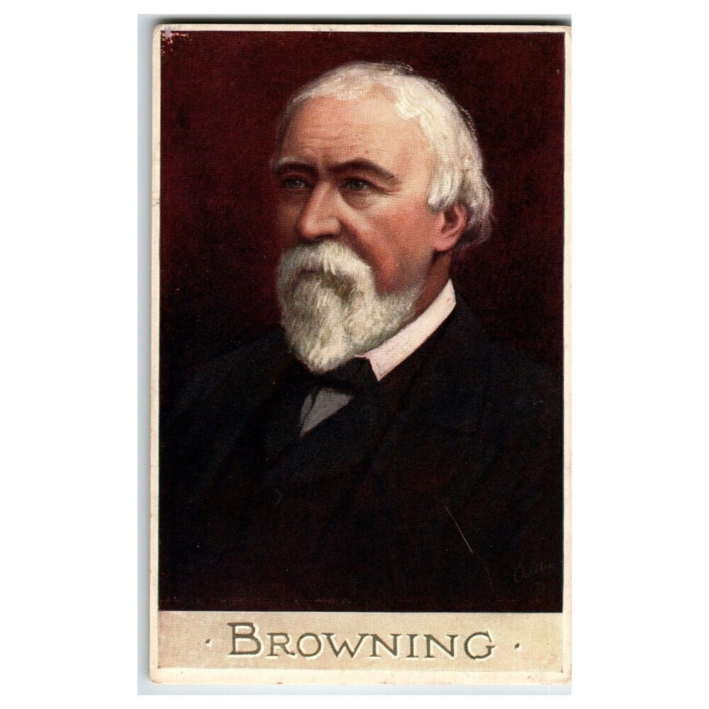 Robert Browning Poet Portrait Raphael Tuck Oilette Post Card Men of Letters